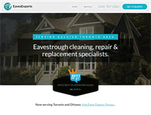 Tablet Screenshot of eavesexperts.ca